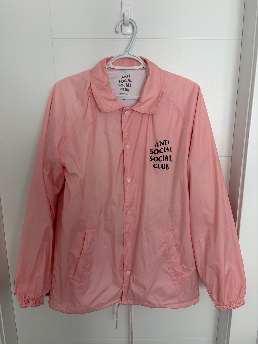 Anti Social Social Club Pink Bomber Coach Jacket